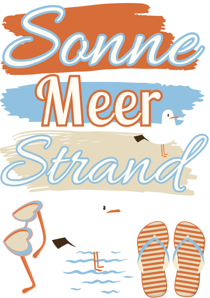 Bügelbild Sonne Meer Strand